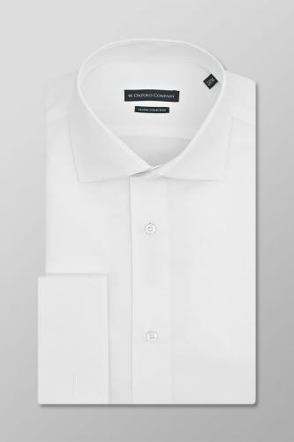 Oxford Company ανδρικό πουκάμισo μονόχρωμο Regular Fit - M917NRE50.01 Λευκό